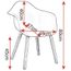 eSituro Chaise Design Lot de 6 Fauteuil Salon en Lin avec accoudoirs Patchwork SDC0016-6