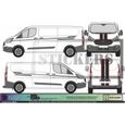 Ford Transit Custom Bandes capot hayon latérales Kit décoration- Sticker Autocollant Graphic Decals - Damier-1