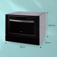 Lave-vaisselle - Havasia UV 8 Neo - Lumière UV en pose libre - à encastrer - Ouverture automatique de porte - 1380 W - Noir-1