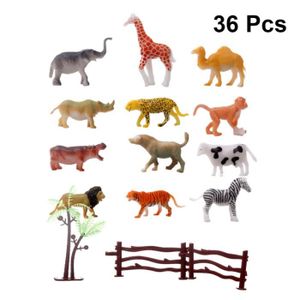 TABLE JOUET D'ACTIVITÉ 36 Pcs Animaux Sauvages Action Jouets En Plastique