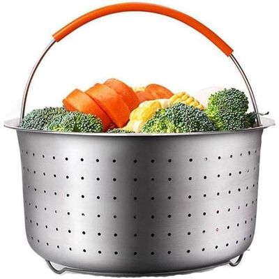 Panier Vapeur Inox 316 20/24 Cm - Poignées Résistantes Chaleur, Pour Raviolis, Légumes, Dim Sum, Cuisson Saine