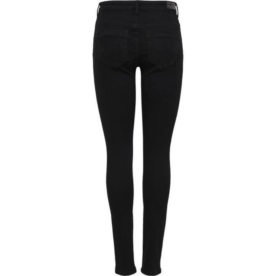 Jean Skinny a Taille Haute Noir Denim Femme ONLY Noir Cdiscount Pret a Porter