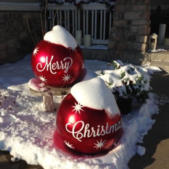 Boule de Noel Geante 60cm,Boule de noël pour extérieur Gonflable