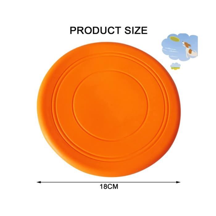 Lot De 3 Frisbees Pour Chien En Silicone Durable - Rouge, Orange, Bleu - Flottants Et Antidérapants