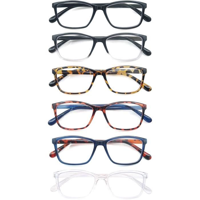 Lot de 6 Lunettes de Lecture Hommes Femmes Lunettes de Vue Rectangulaire Classique Leger Confortable Grande Valeur Lecteurs 2653 Achat Vente lunettes de soleil Cdiscount