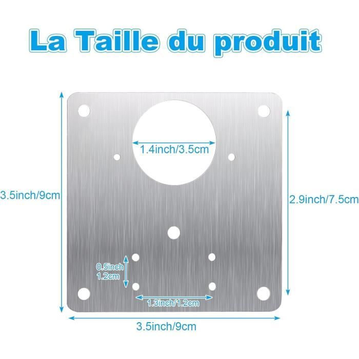 Plaques De Réparation Métal Noir - Lot De 2 - Dimensions 128x48mm - Support Plat Mural