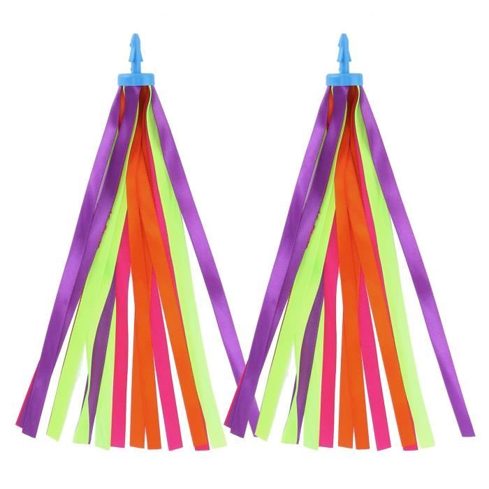 Glands De Vélo Colorés En Polyester – 1 Paire, Rubans Décoratifs Pour Guidon Enfant, Tricycle Ou Trottinette