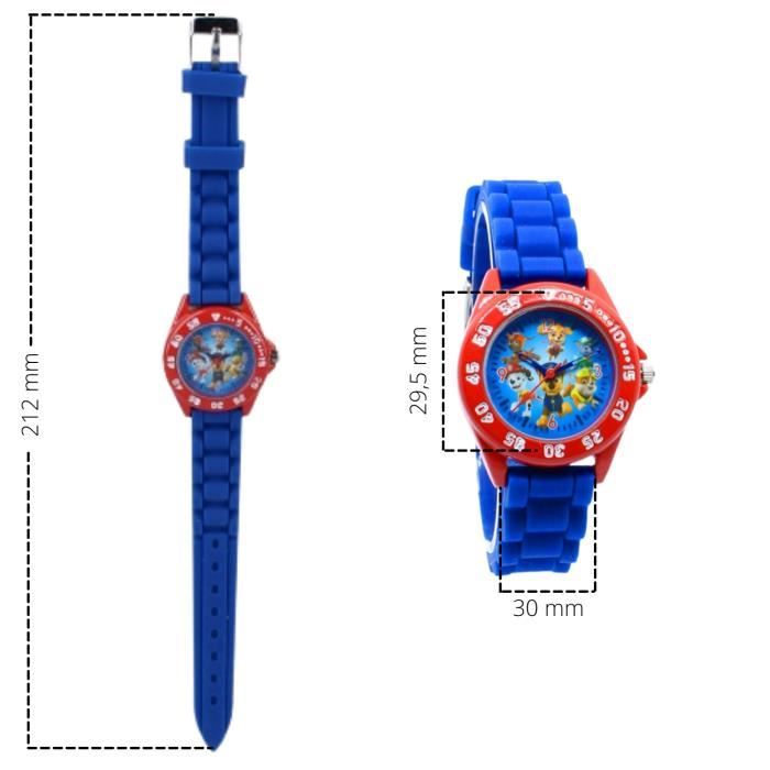 MYBAGSTORY Montre Analogique Pat Patrouille Bleu Enfant