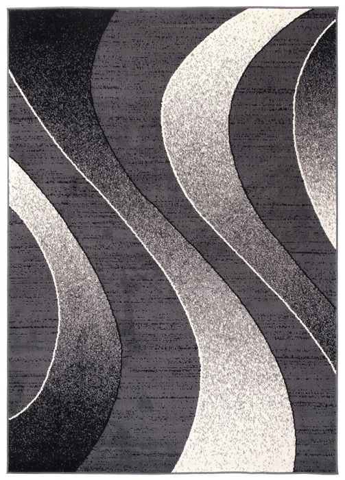Tapiso tapis salon poil court victoria crème graphite gris motif grec  120x170 cm 40070 PRINT 1,20*1,70 VICTORIA - Conforama