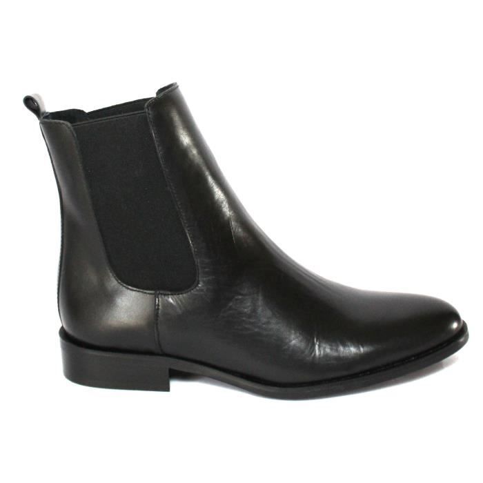 BOTTINES BASSES ZIGN CUIR NOIR FEMME T 41 NEUVES NOIR Cdiscount