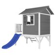 AXI Maison Enfant Beach Lodge XL en Gris avec Toboggan en Bleu | Maison de Jeux en Bois FFC pour Les Enfants | Maisonnette-2