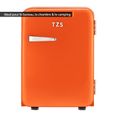 Mini Réfrigérateur Portable 40L, Mini Frigo de Chambre ou Hôtel - Silencieux, Réglages de Température, Retro, Orange-2