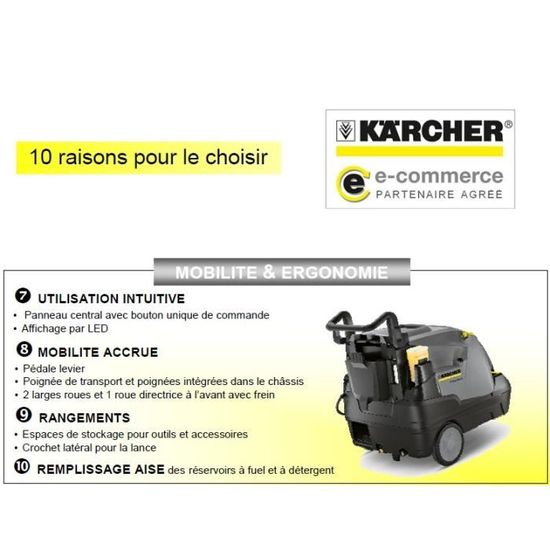Karcher Nettoyeur Haute Pression Pro Eau Chaude 32kw 500l