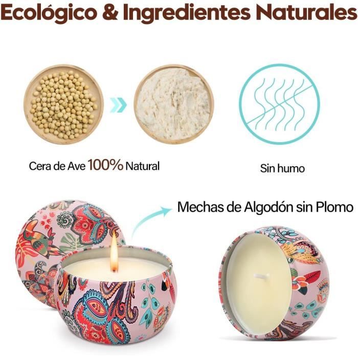 Coffret Cadeau De 9 Bougies Parfumées En Cire De Soja - Parfums Naturels Pour Détente - Idéal Noël, Anniversaire