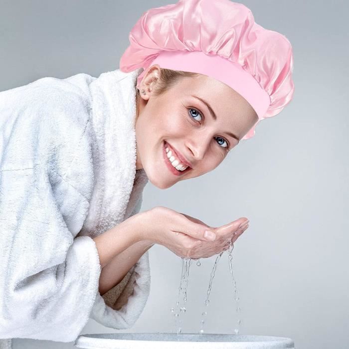 Bonnet De Nuit En Soie/satin Pour Femme - Double Couche, Réversible, Ajustable - Pour Cheveux Bouclés Ou Lisses