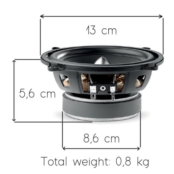 Kit 2 voies FOCAL AUDITOR ASE-130 - 13 cm - 50W RMS - 100W max - 4