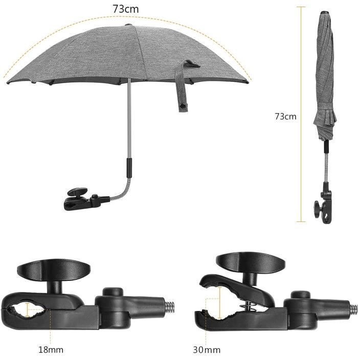 Ombrelle pour outlet poussette universelle orientable
