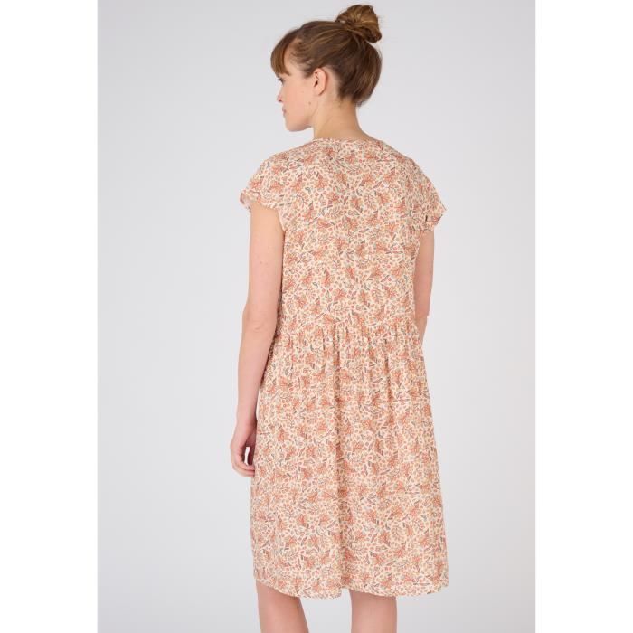 Robe Damart Robe housse fibres viscose Lenzing TM EcoVero TM Beige Fleuri Beige fleuri Cdiscount Pret a Porter