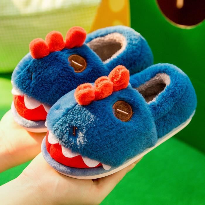 Chaussette chausson antidérapant bleu pour bébé