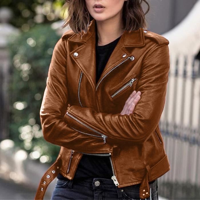 Manteau manche cuir femme clearance