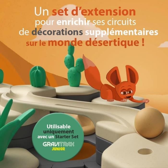 Construction Rav Edubstep Gravitrax Junior - Set d'extension My Desert 33 pièces - Circuit de ...