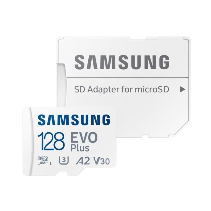 Samsung Carte Memoire Micro SD Evo Plus 2021 128 Go Micro SDXC A2 V30