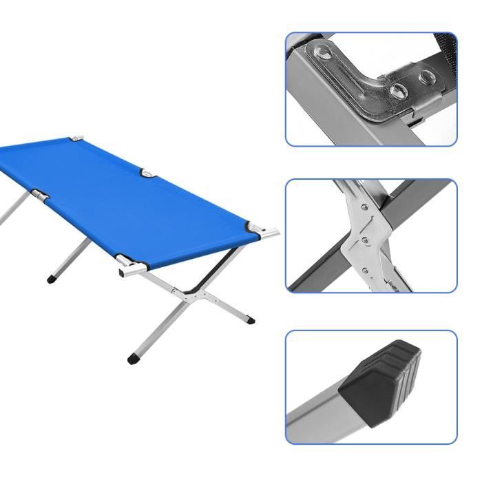 Lit De Pêche Pliable VidaXL – Dossier Réglable 0-180°, Avec Sac De Rangement, Pieds à Boue