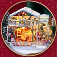 Bricolage Noël Miniature Maison De Poupée Kit Mini 3d Maison En Bois Chambre Artisanat Avec Meubles Led Lumières Fête Des-3