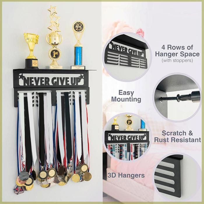 Présentoir à Médailles Avec Support à Trophées - Support Mural En Métal