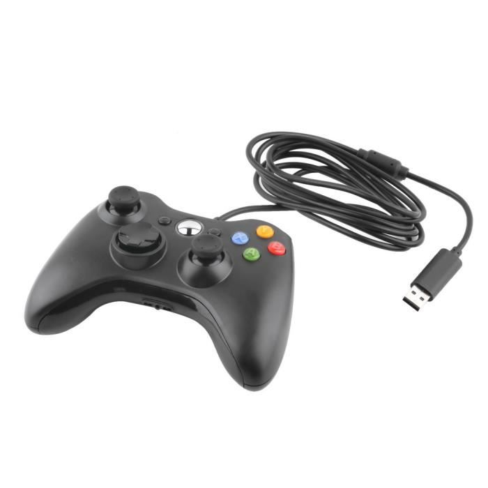 Manette Sans Fil Microsoft Xbox 360 Noire - Testée Fonctionnelle - Occasion