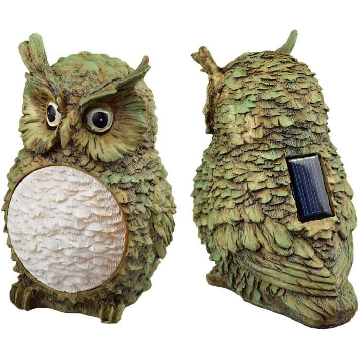 Résine étanche Owl Statue LED alimentée par énergie solaire Figurine  d'oiseaux jardin paysager de l'éclairage - Chine Chouette et Bird prix
