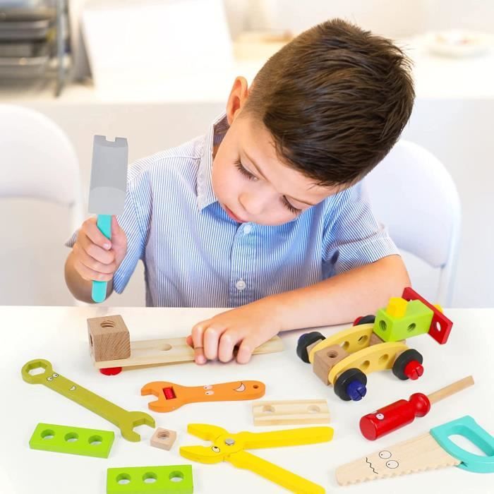 Jouet enfant 2 3 4 ans Caisse à Outils Enfant,etablie bricolage enfants Jeux  de Construction Enfant pour Garçons Filles de 3 4 5 Ans - Cdiscount Jeux -  Jouets