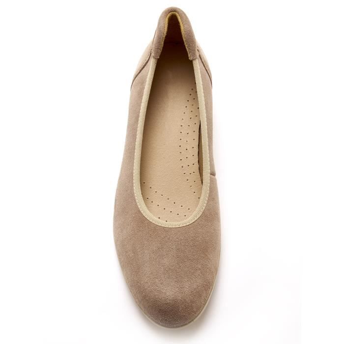 Ballerines femme Pediconfort Marron Cuir Confortable Ete