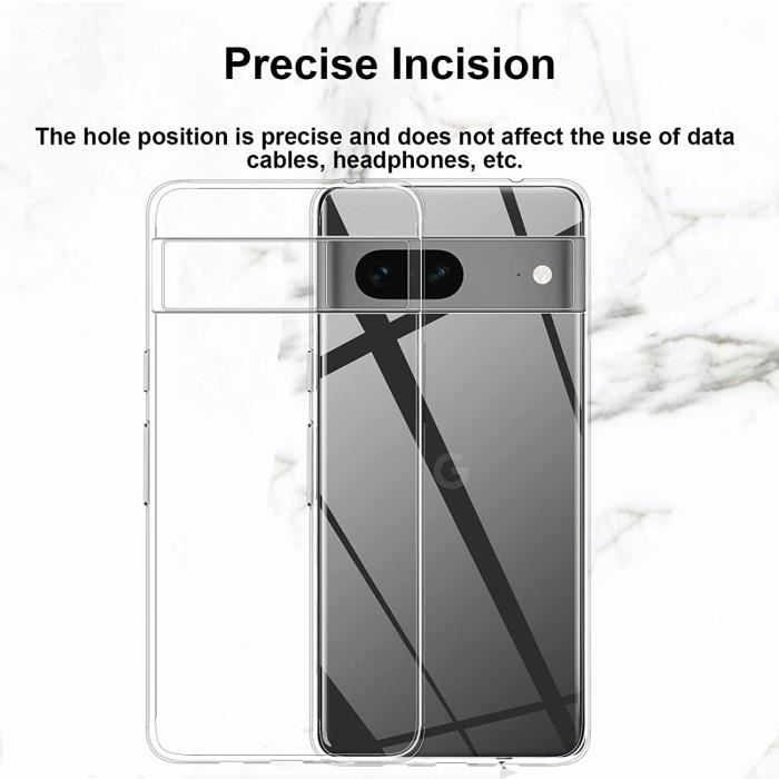 Coque Transparente + Verre Trempé Pour Google Pixel 7 - Protection Antichoc Complète 3 Couches