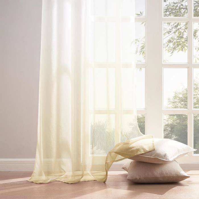 Voilages Intérieurs 100 X 205 Cm Translucide, Bloquer, Anti