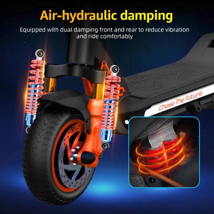 Trottinette Électrique RZ1000 – Moteur 2x1200W, Autonomie 70km, Batterie 48V 24Ah, Pneus 10.5″, Déverrouillage Empreinte