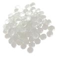 100x Perles Verre Couleurs Assorties Briolette Rondelle à Facettes pour Fabrication de Bijoux Blanc transparent LOVOSKI-0
