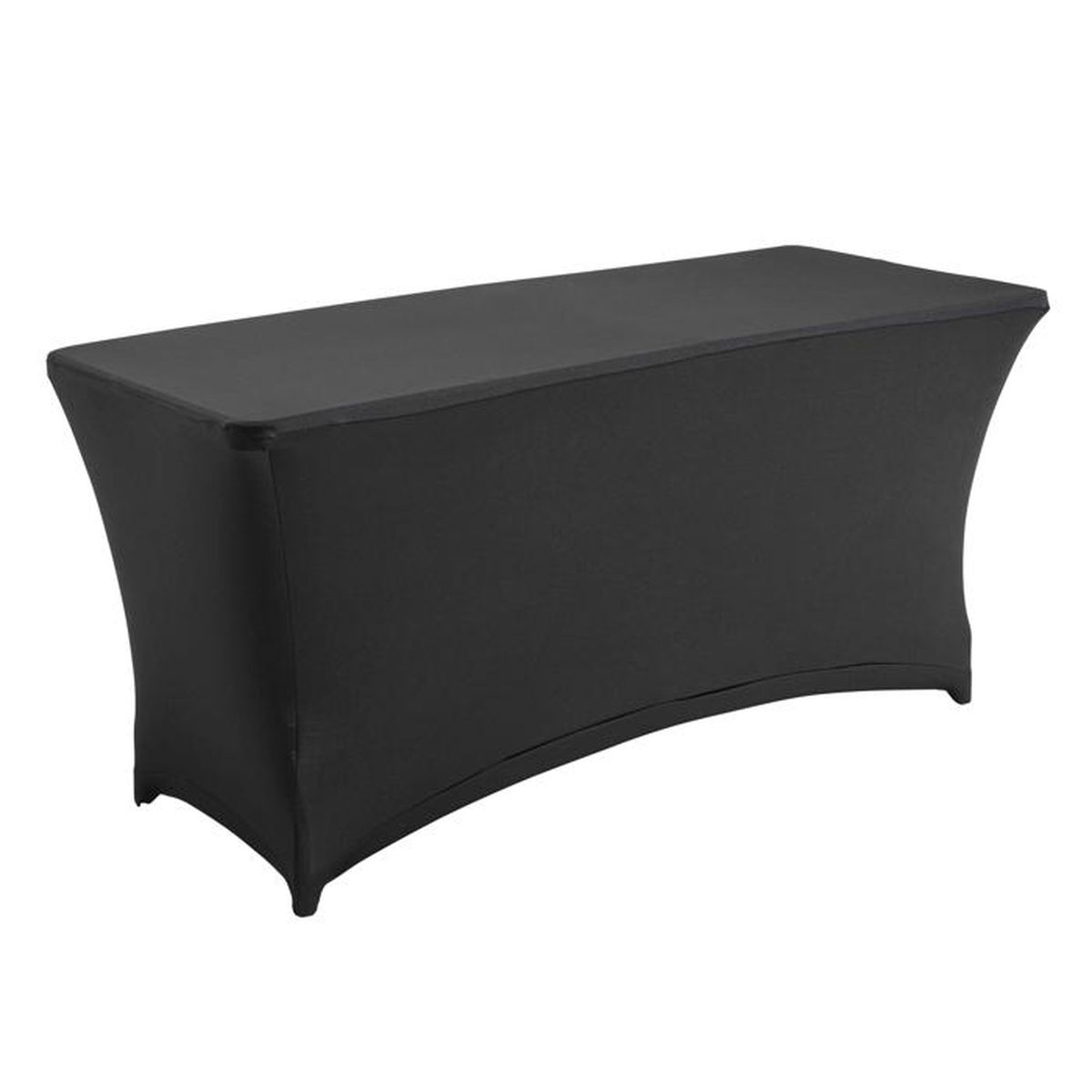 Nappe housse pour table pliante buffet 180cm noire - Achat ...