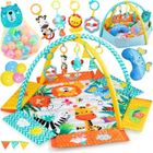 MOMI Tapis d'éveil Qkids Multi - Spacieux - Arche à jouets - Sensoriels jouets - Rose - 0 mois - Bébé