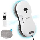 KOTEZU Robot Nettoyeur Laveur de Vitre Automatique, 2800PA*2, Navigation Intelligente, Télécommandé, pour Les Surfaces Lisses, 14 Chiffons