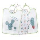 TROIS KILOS SEPT Lot de 3 bavoirs maternelle - Cactus