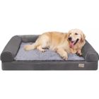 UNHO Canapé Orthopédique pour Chien - Marque - Modèle - Grande Taille - Coussin Apaisant - Rebord