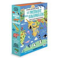 Puzzle Voyage et Découverte - Sassi - Le Monde des Animaux - 200 pièces - A partir de 8 ans - Cartes