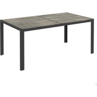 Table de jardin - Outsunny - 160x90x74cm - Aluminium - gris