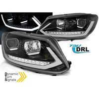 Paire de feux phares VW Touran 2 10-15 LED DRL LTI Noir