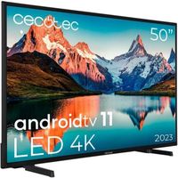 Cecotec TV LED 50" Smart TV série A ALU00050S. 4K UHD, Android 11, MEMC, Chromecast integrato, Dolby Vision e Dolby Atmos, HDR10, B