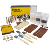 Dibys DIY Kit Chocolat à faire soi-même avec des 12 ingrédients naturels pour enfants et adultes Idée cadeau set débutant
