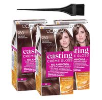 L'Oréal Paris Casting Crème Gloss 780 Mocca Caramel Coloration Semi-Permanente Sans Ammoniaque Lot de 3 