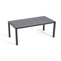 Table de jardin - OVIALA - Tivoli - Aluminium - Rectangulaire - Gris
