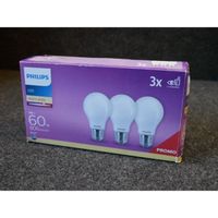 Pack de 3 ampoules LED 7W format A60 culot E27 (equivalent 60W) 2700K 806lm 230V non-dimmable LED Classic Philips